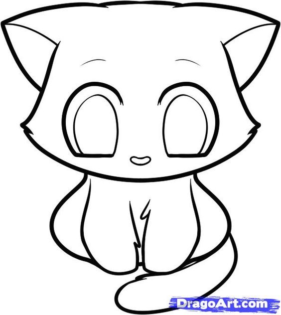 Simple Kitten Drawing at GetDrawings | Free download