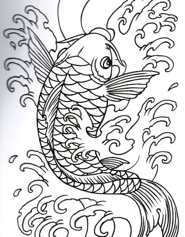 600x768 Download Simple Koi Fish Tattoo