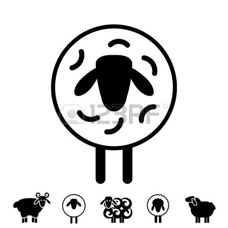 450x450 Sheep Or Ram Icon, Logo, Template, Pictogram. Trendy Simple Lamb