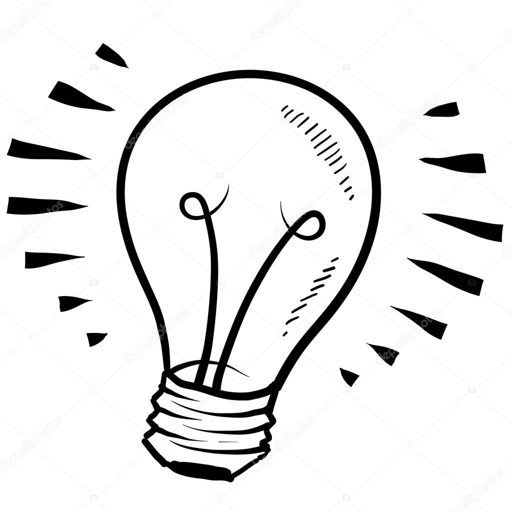 1024x1024 Light Bulb Or Idea Sketch Stock Vector Lhfgraphics