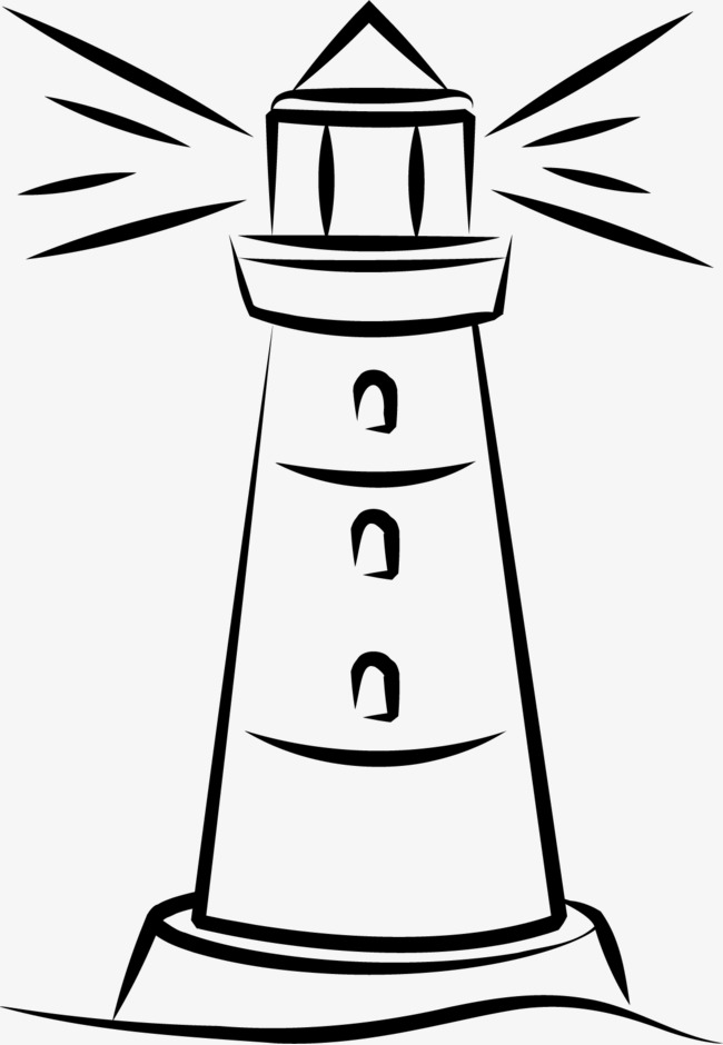 Simple Lighthouse Drawing at GetDrawings | Free download