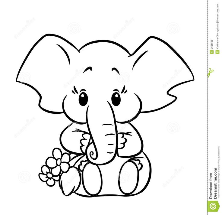736x711 Drawn Elephant Cartoon