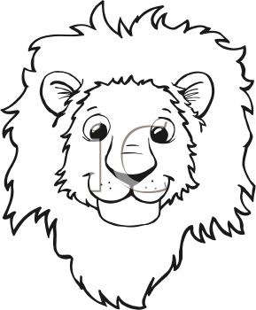289x350 White Lion Clipart Simple Cartoon