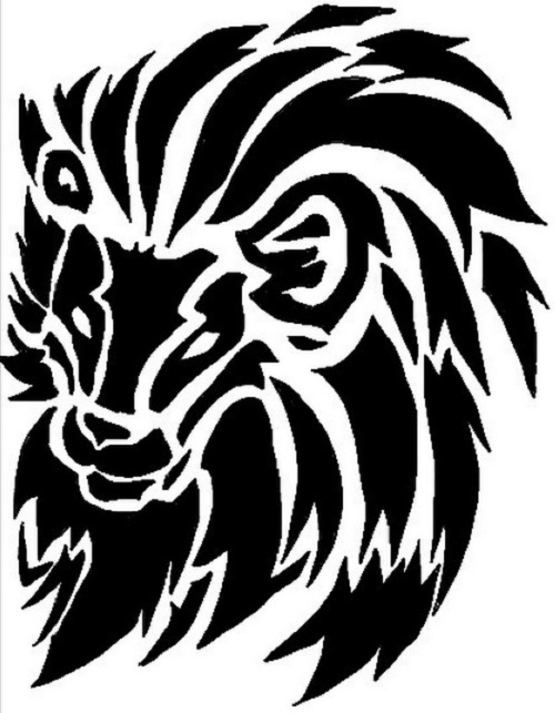 Simple Lion Head Drawing