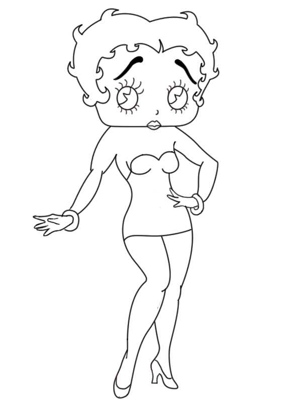 577x800 How To Draw Betty Boop
