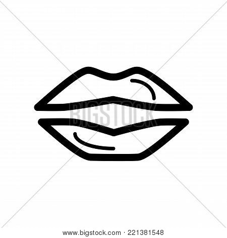 450x470 Lips Simple Vector Icon. Black Vector Amp Photo Bigstock