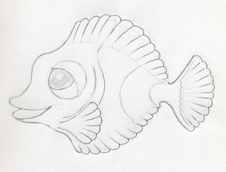 731x556 Original Cartoon Fish Drawing