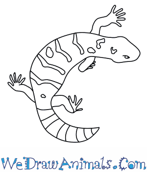 300x350 How To Draw A Gila Monster