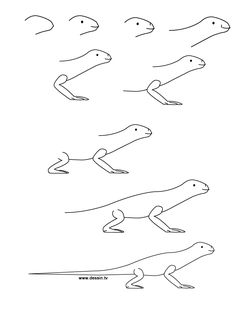 236x314 Drawings Of Lizards Simple Lizard Drawing Craft Ideas