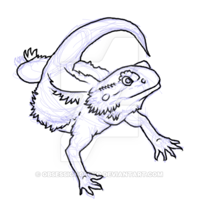 400x400 Bearded Dragon Sketch Wip 2 By Obsessiongecko