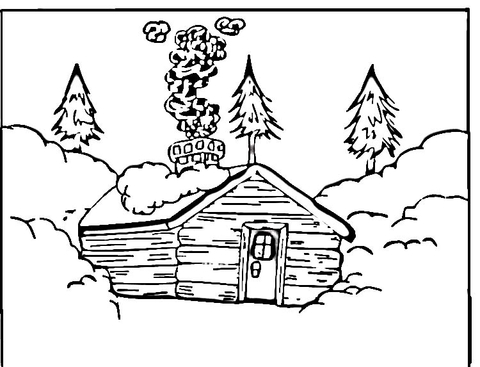 480x367 Log Cabin Coloring Page Free Printable Coloring Pages