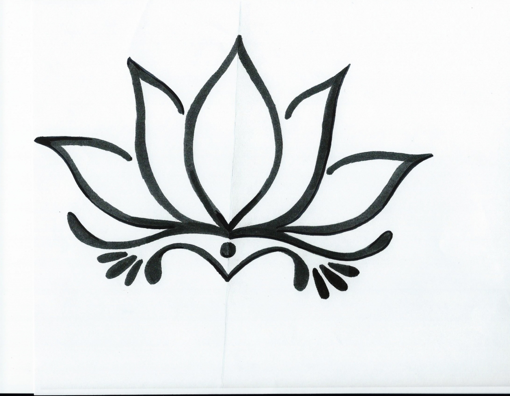 1024x795 Simple Lotus Flower Drawing
