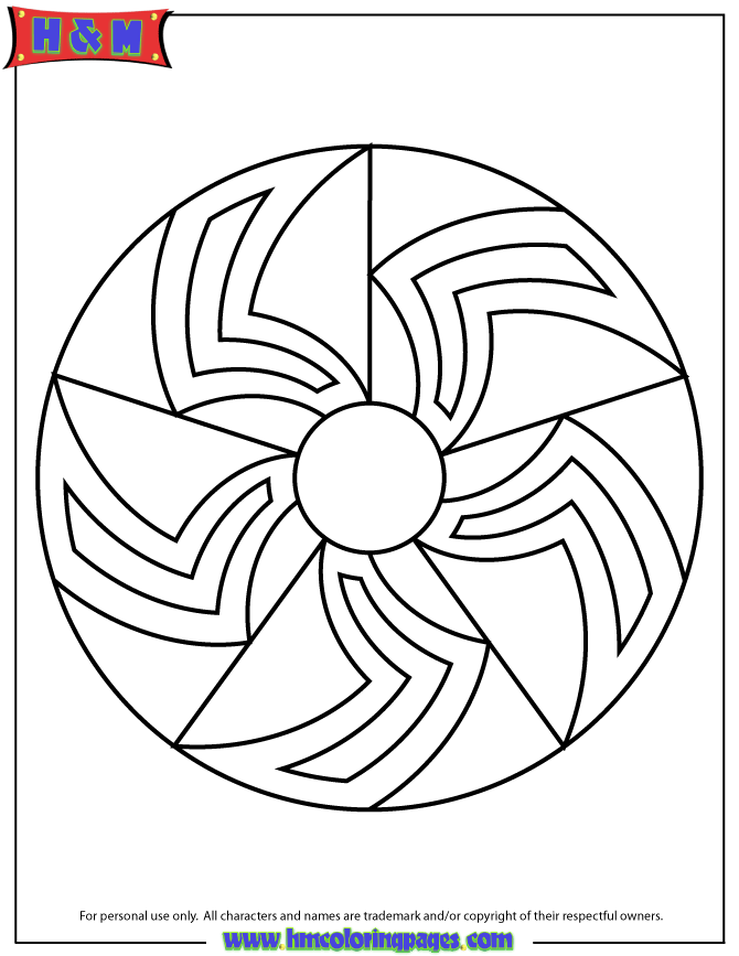 670x867 Simple Mandala Printout Coloring Page H Amp M Coloring Pages
