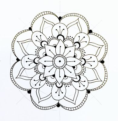 Simple Mandala Drawing at GetDrawings | Free download