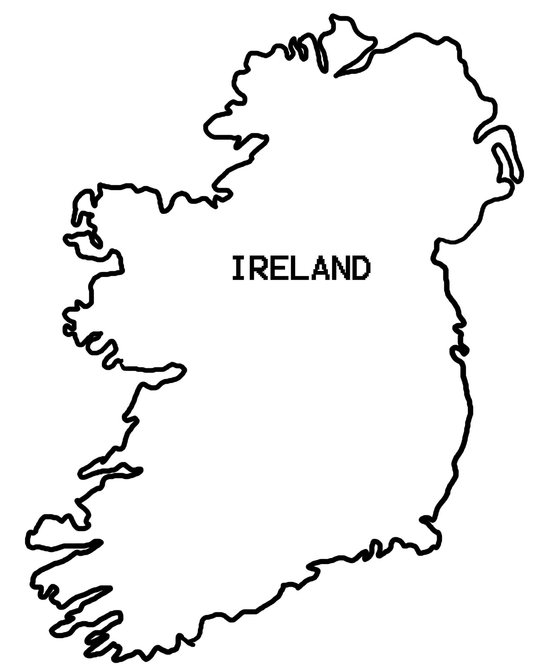 1798x2205 Simple Map Of Ireland