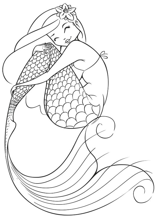 595x842 Mermaid Coloring Pages Printable Free Little Mermaid Coloring