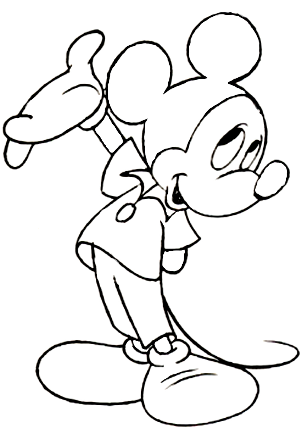 Simple Mickey Mouse Drawing at GetDrawings | Free download