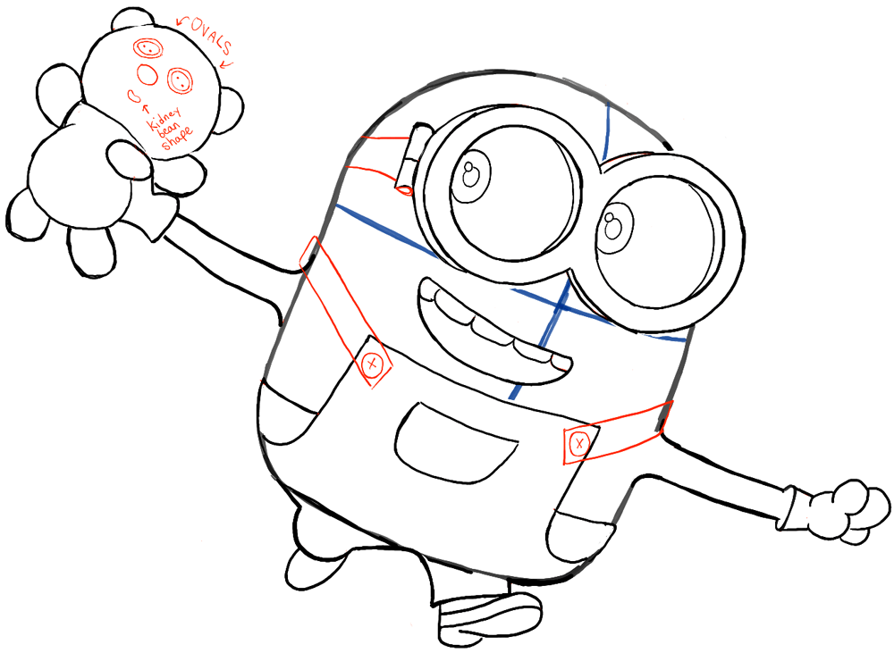 1000x731 Learn How To Draw Bob Running Around With His Cute Little Teddy