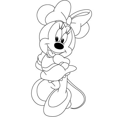 Simple Minnie Mouse Drawing at GetDrawings | Free download