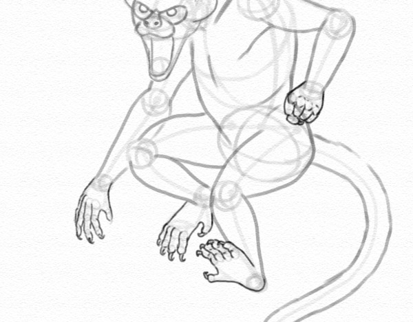 600x468 Fly, My Pretty! How To Draw A Winged Monkey Step By Step