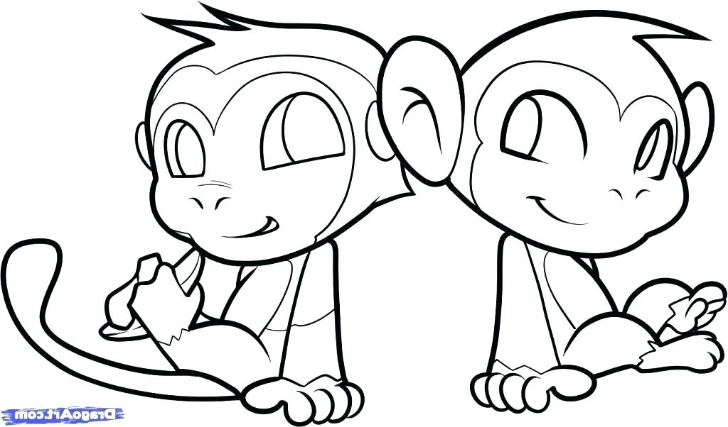 1024x602 Spider Monkey Coloring Pages Best Of Cute Monkey Coloring Pages