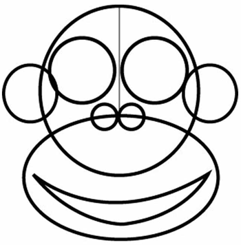 350x356 How To Draw Cartoon Monkeys With Easy Step By Step Drawing