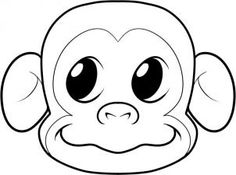 236x175 Monkey Face Template Monkey Face Clip Art