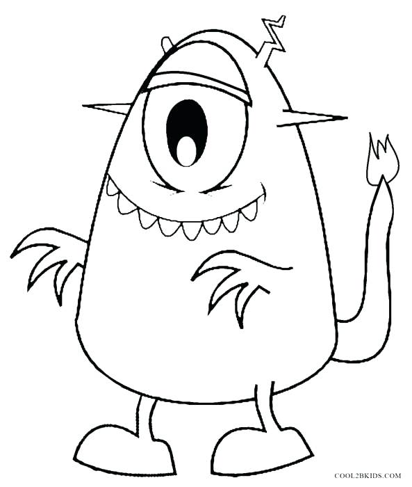 593x700 Simple Monster Coloring Pages Kids Monsters Creatures To Color