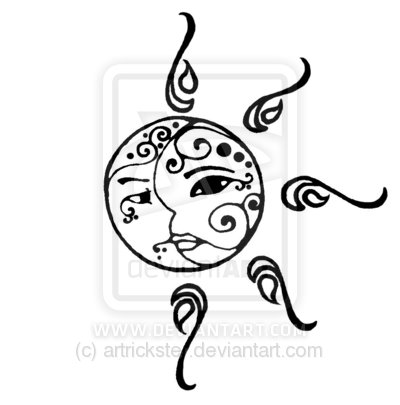 400x405 Sun And Moon Tattoo By ~artrickster On Zelda