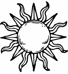 236x256 Simple Sun Drawing Black And White