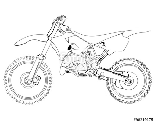 500x398 Dirt Bike Sketch Stock Image And Royalty Free Vector Files