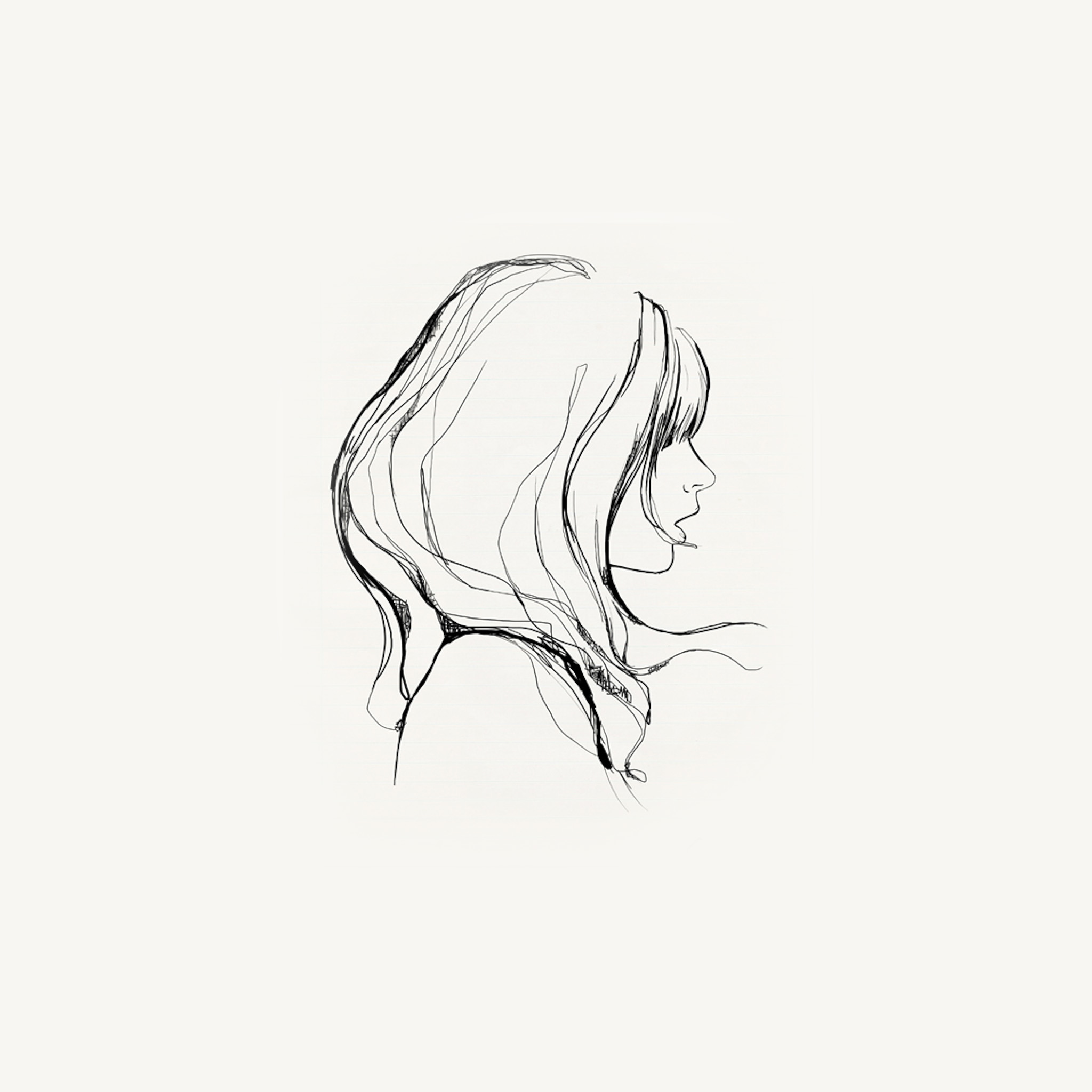 2048x2048 Iphone Wallpaper Az87 Drawing Simple Minimal Girl