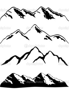 236x314 Simple Mountain Range Tattoo