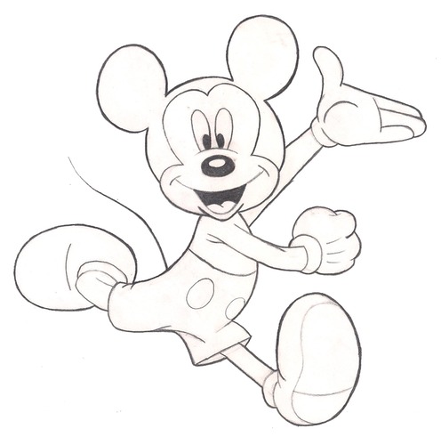 496x500 Mickey Mouse, Simple Shapes Drawing, Greta Moses John Calvin