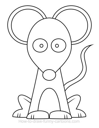 350x449 Drawing A Mouse Cartoon