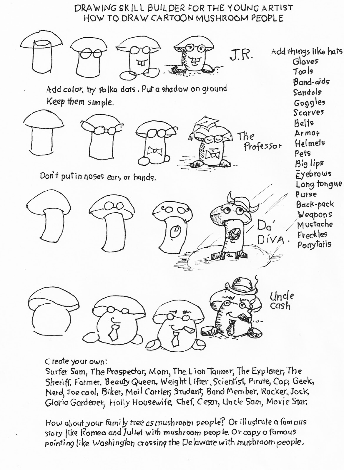 1169x1600 How To Draw Worksheets For The Young Artist November 2011