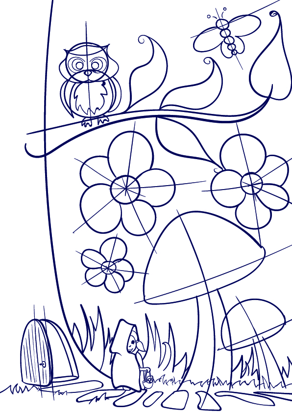 596x843 Learn How To Draw A Mushroom