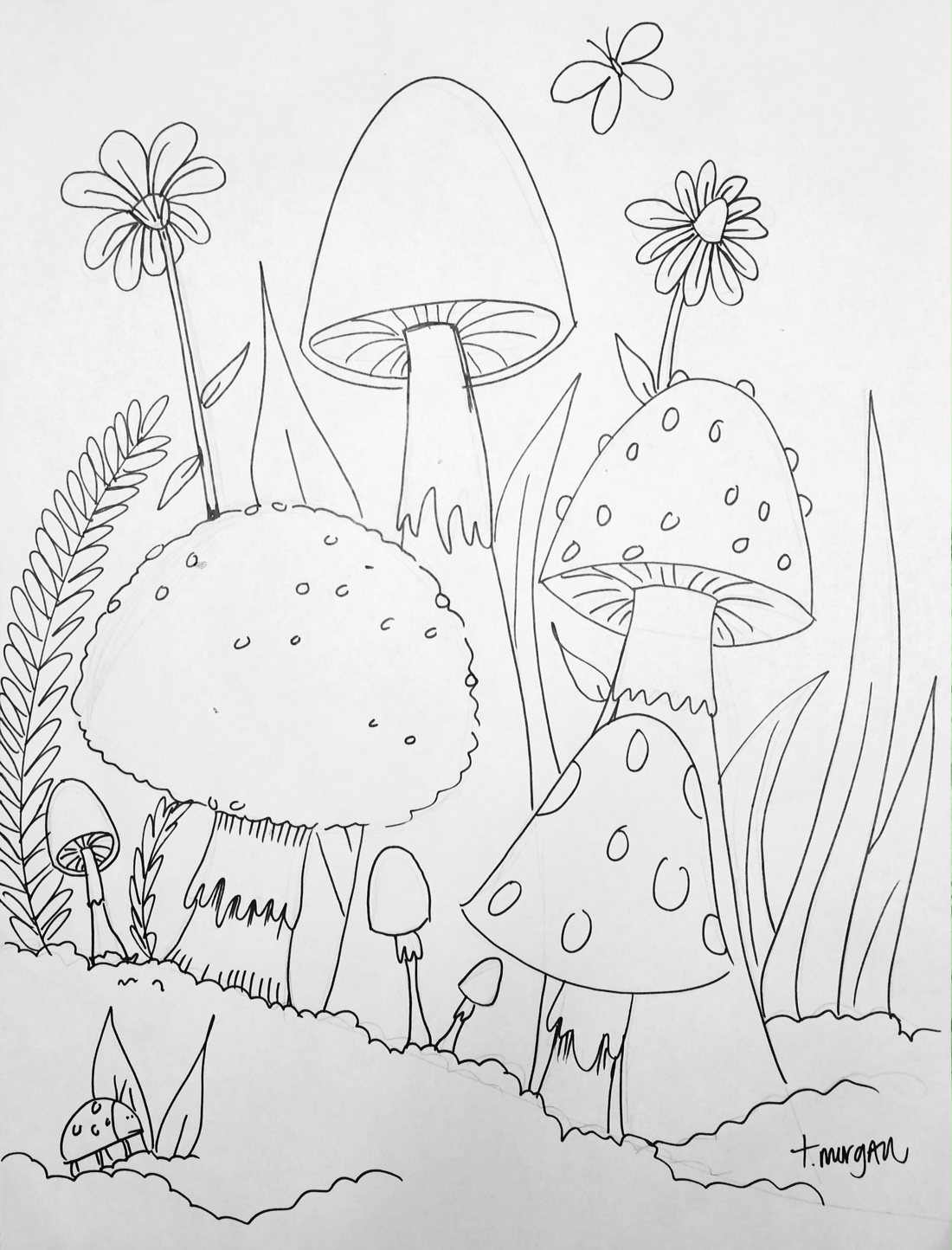 Simple Mushroom Drawing at GetDrawings | Free download