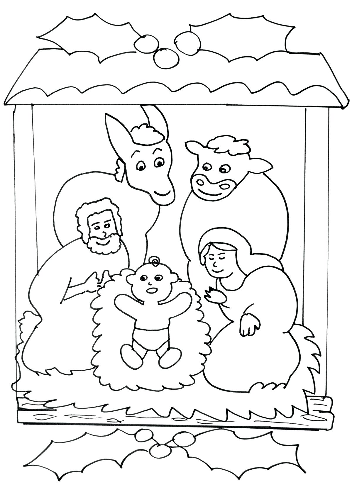 1200x1702 Coloring Page Nativity Preschool Pages Story Free Colouring