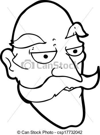 349x470 Simple Old Man Face Clip Art Eps Vector Of Cartoon Old Man Face