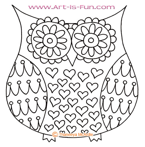 500x506 How To Draw An Owl Learn To Draw A Cute Colorful Owl In This Easy