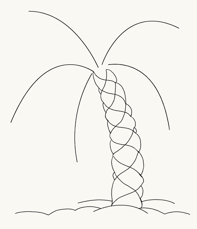 680x790 How To Draw A Palm Tree Easy Drawing Guides