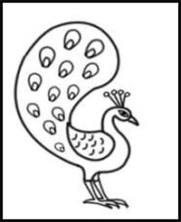200x246 How To Draw Peacocks Drawing Tutorials Amp Drawing Amp How To Draw
