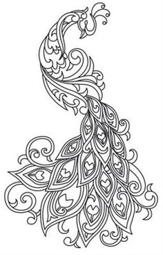 236x369 13 Awesome Peacock Simple Outline Images Ideas For The House