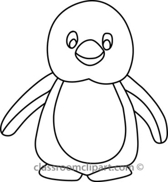555x600 Enjoyable Design Penguin Outline B Free Images At Clker Com Vector