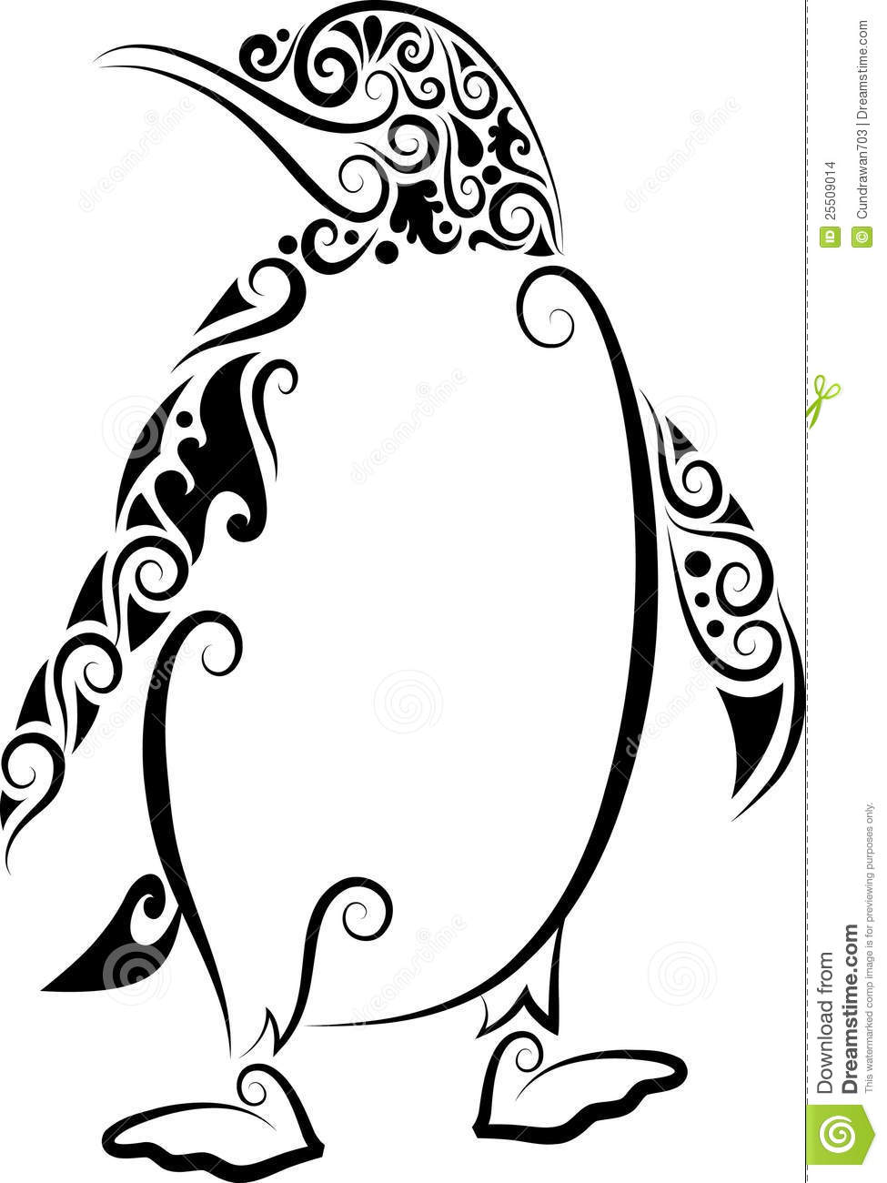 975x1300 Drawn Line Penguin