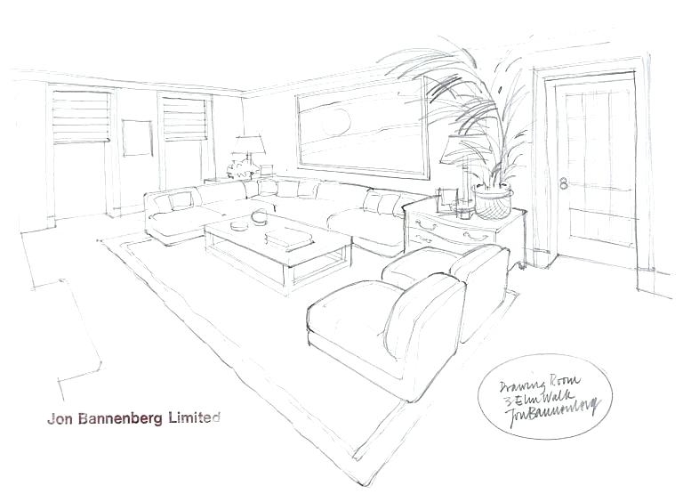 768x555 Living Room Draw The Living Room Living Room Drawing Picture