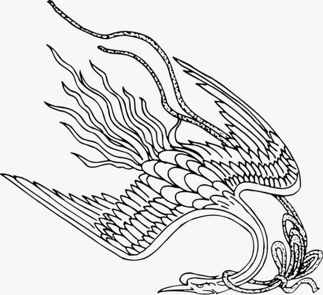 650x593 Phoenix Simple Videos, Black, Chinese Style, Phoenix Png Image