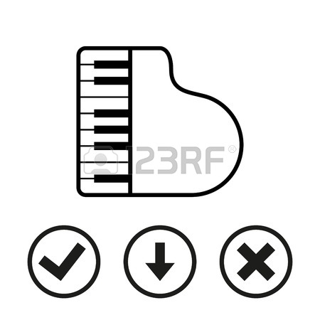 450x450 Music Logo Piano As Wheel Eye Icon, Simple Style Royalty Free