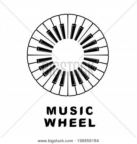 450x470 Music Logo Piano Keyboard Wheel Vector Amp Photo Bigstock